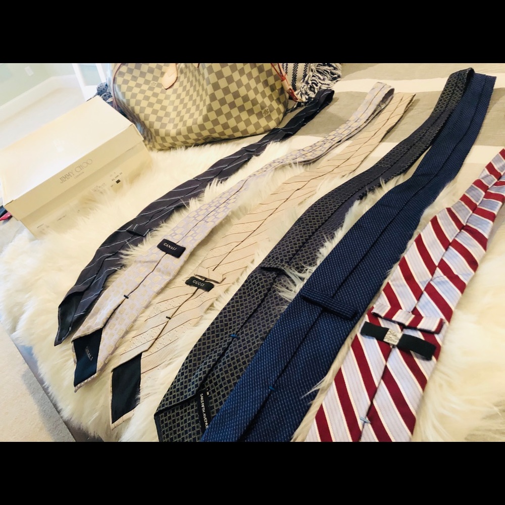 Bundle of designer brand ties luxury modern ties